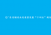 《廣東省制造業(yè)高質量發(fā)展“十四五”規(guī)劃》解讀