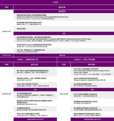 Altair EDEM離散元技術(shù)大會完整日程