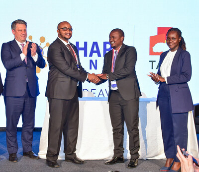 (Left to right) Frank Mosier, Chairman of the Board of Directors, Rendeavour; Alex Kahu, Country Head, Kenya, Rendeavour; Hon. John Njogu, Gitothua Ward MCA; and Linda Nyaseda, Head of City Management, Tatu City, during the launch of Fahari Link, Tatu City’s new internet company, targeting digitally underserved communities in Kenya (Credit: Tatu City).