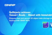 QNAP S3 物件存儲方案 QuObjects 通過 Veeam? Ready - Object with Immutability 認證，資料安全高可靠