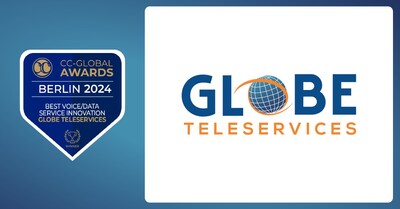 Caption: Globe Teleservices Wins Best Voice/Data Service Innovation Award at CC – Global Awards 2024, Berlin