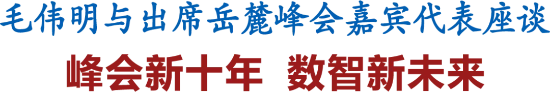 毛偉明與出席2024互聯(lián)網(wǎng)岳麓峰會嘉賓代表座談