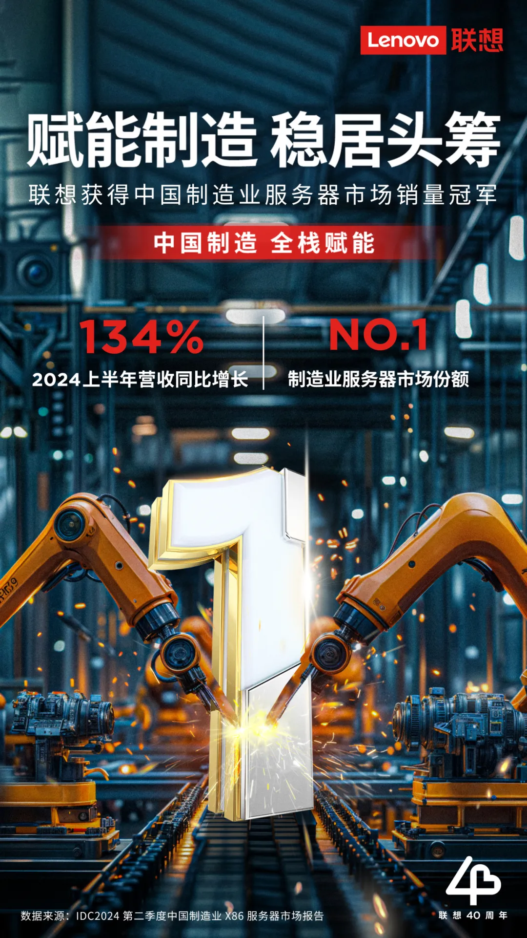 同比大增134%，聯(lián)想服務(wù)器強勢問鼎中國制造業(yè)市場