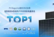 PV Magazine測試結(jié)果出爐：潤陽高效N型組件發(fā)電量排名第一